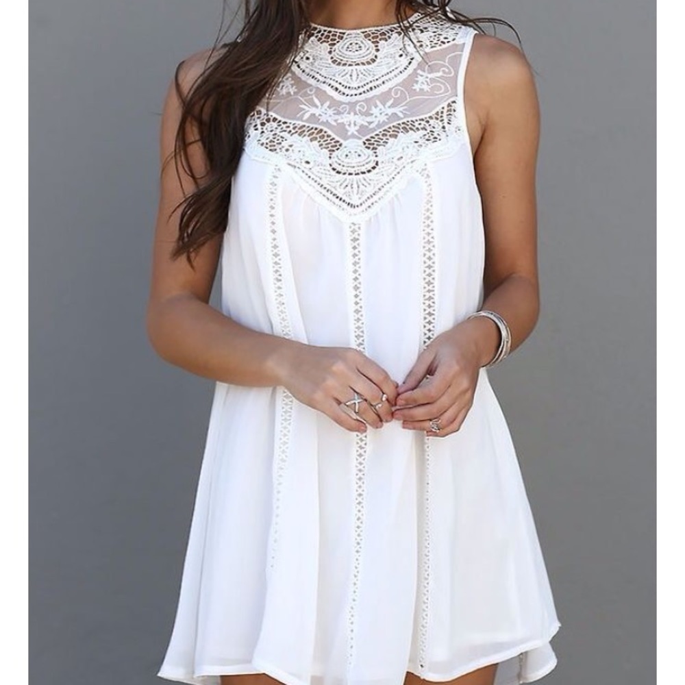White boho dress
